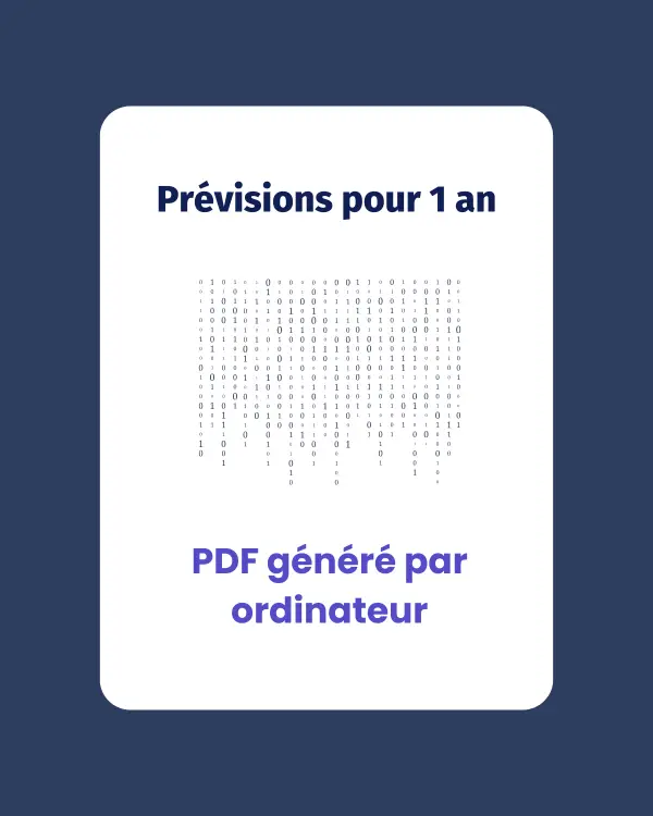 Prévisions pour un an